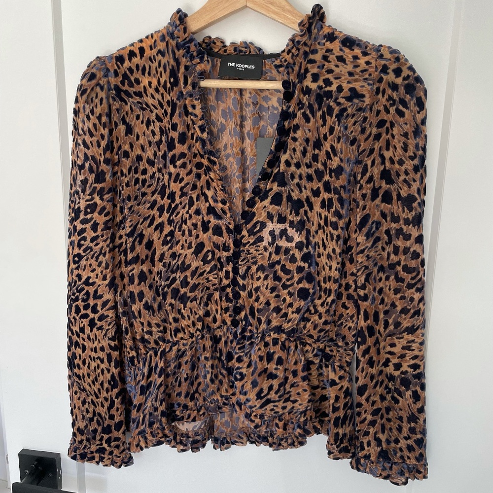 Brand new with Tags The Kooples animal print blouse